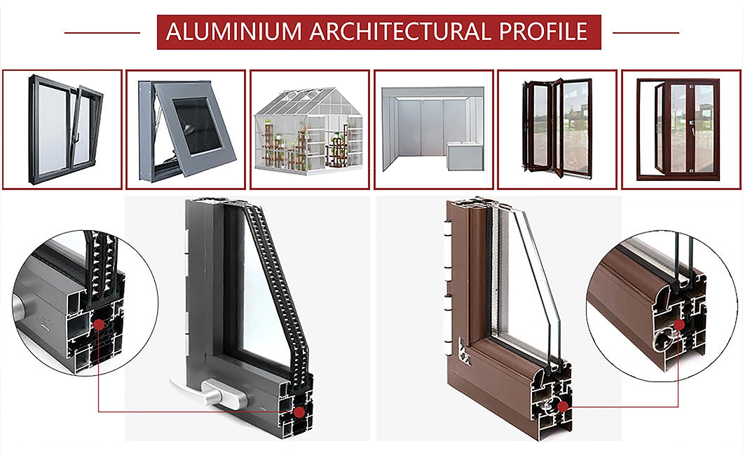 Aluminum Aluminium Profile for Metal Sliding Window Door and Casement Awing Glass Window
