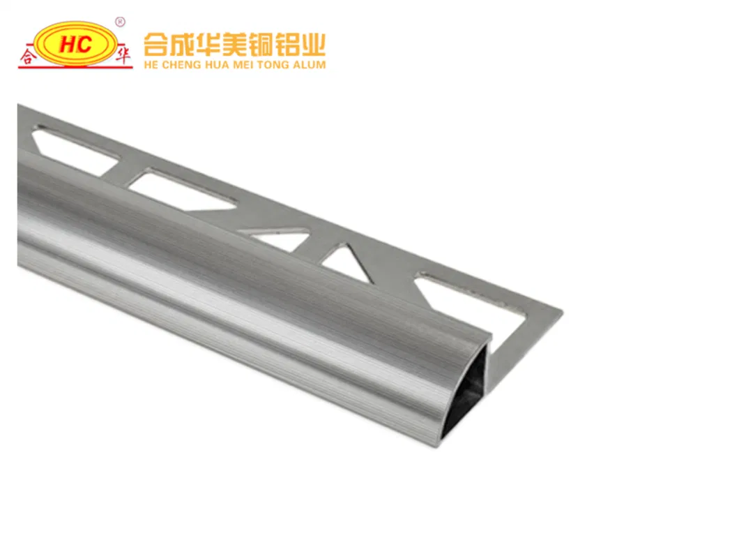 6063 Silver Anodized/Chrome Aluminum Tile Trim Aluminium Cornor Trim Extruded with Custom Logo