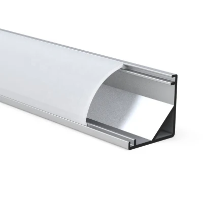 PMMA Opal Cover Cabinet Wardrobe 1/2m Corner Light LED Profile Aluminum Channel